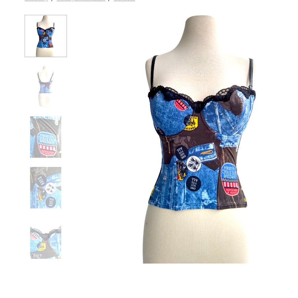 Christian Dior F/W 2001’s Rare French Trompe L’oeil Bustier